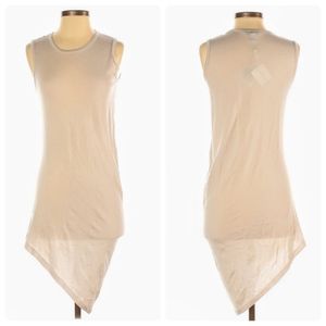 Autumn Cashmere NWT Small Top Pullover Sweater Tan Ivory High Low Crewneck